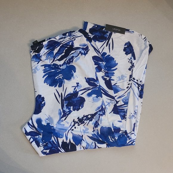 Elysian Blue & White Floral Pants - Picture 2 of 10